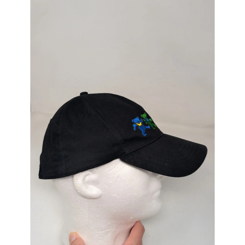 Grateful Dead Dancing Bears Strapback Hat Black GDP Official Vintage Sz Large XL
